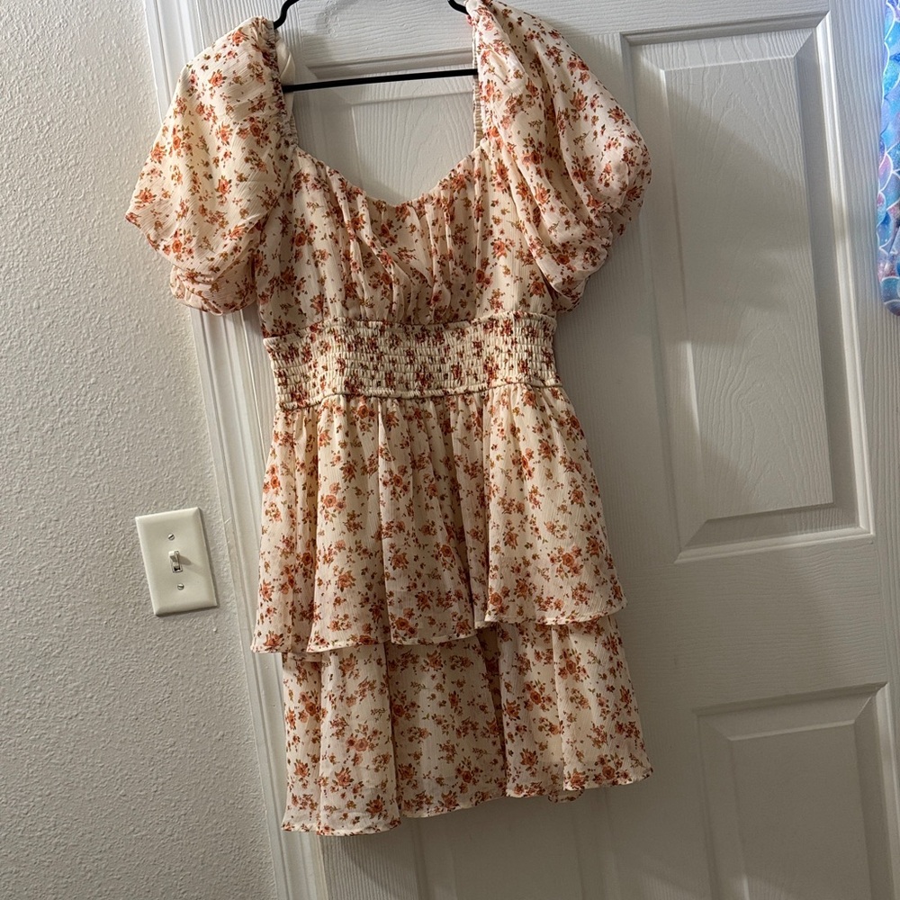 Floral Puff Sleeve Dress